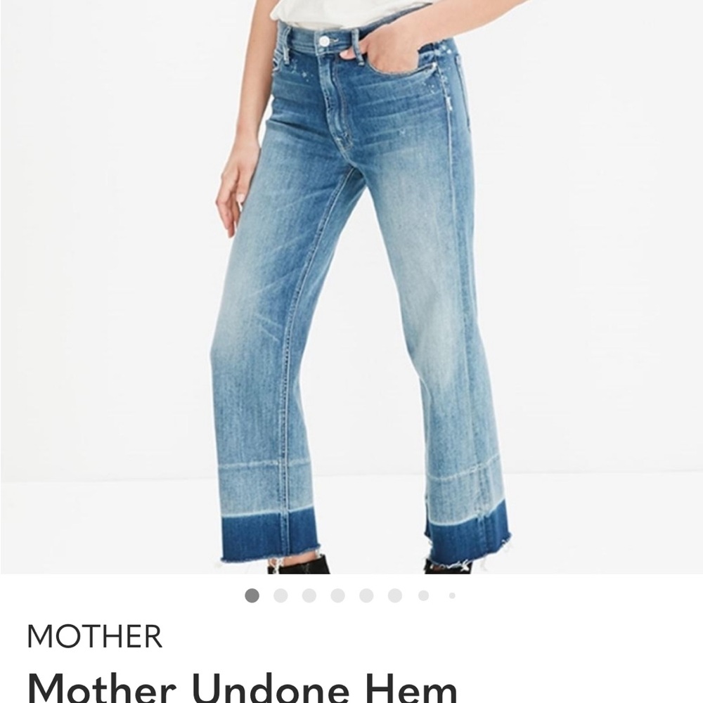 MOTHER Flare Jeans in Light and Dark Blue